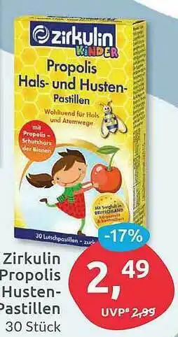 Budni Zirkulin Propolis Husten-pastillen Angebot