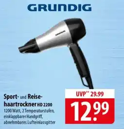Famila Nord Ost GRUNDIG Sport- und Reise- haartrockner HD 2200 Angebot