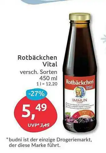 Budni Rotbäckchen Vital Angebot