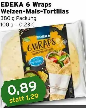 CAP Markt Edeka 6 Wraps Weizen-mais-tortillas Angebot