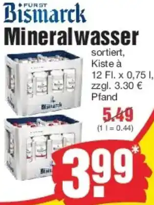 Edeka Furst Bismarck Mineralwasser Angebot