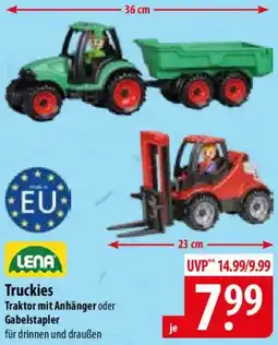Famila Nord Ost LENA Truckies Traktor mit Anhänger oder Gabelstapler Angebot