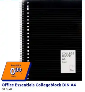 Action Office Essentials Collegeblock DIN A4 Angebot