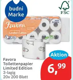 Budni Favora toilettenpapier limited edition Angebot