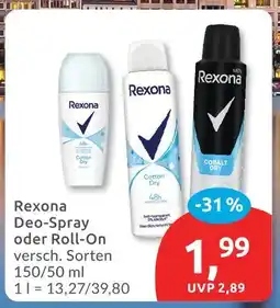 Budni Rexona deo-spray oder roll-on Angebot