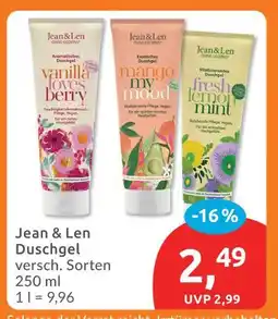 Budni Jean & len duschgel Angebot