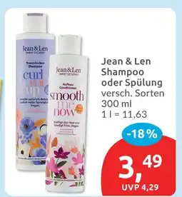 Budni Jean & len shampoo oder spülung Angebot