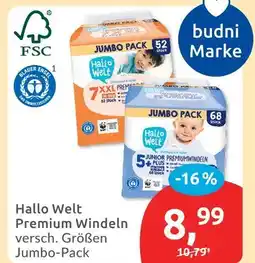Budni Hallo welt premium windeln Angebot