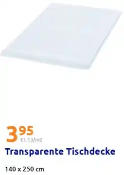 Action Transparente Tischdecke Angebot