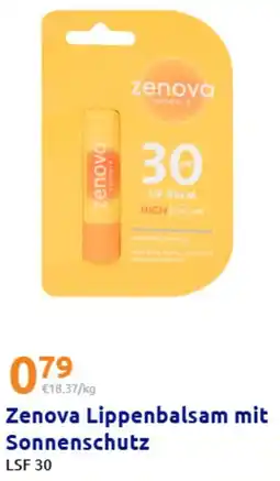 Action Zenova Lippenbalsam mit Sonnenschutz Angebot