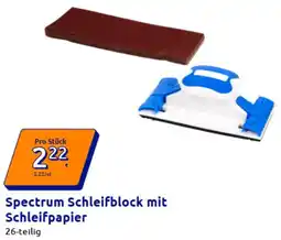 Action Spectrum Schleifblock mit Schleifpapier Angebot