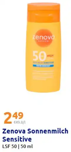 Action Zenova Sonnenmilch Sensitive Angebot
