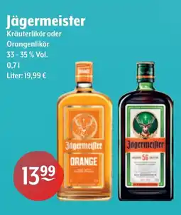 Getränke Hoffmann Jägermeister Kräuterlikör oder Orangenlikör Angebot