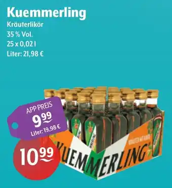 Getränke Hoffmann Kuemmerling Kräuterlikör Angebot
