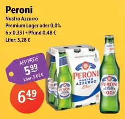 Getränke Hoffmann Peroni Nastro Azzurro Premium Lager oder 0,0% Angebot