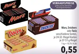 CITTI Markt Mars, Snickers oder Twix Angebot