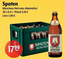 Getränke Hoffmann Spaten Münchner Hell oder Alkoholfrei Angebot