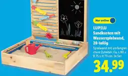 Lidl LUPILU Sandkasten mit Wasserspielwand, 28-teilig Angebot