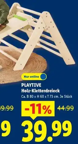 Lidl PLAYTIVE Holz-Kletterdreieck Angebot