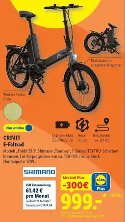 Lidl CRIVIT E-Faltrad Angebot