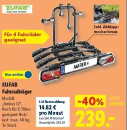 Lidl EUFAB Fahrradträger Angebot