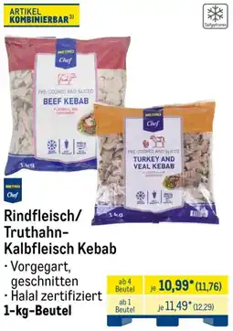 METRO METRO Chef Rindfleisch/ Truthahn Kalbfleisch Kebab Angebot