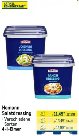 METRO Homann Salatdressing Angebot