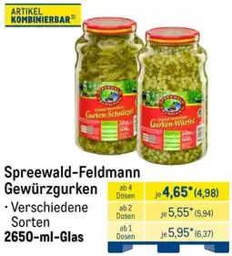 METRO Spreewald-Feldmann Gewürzgurken Angebot