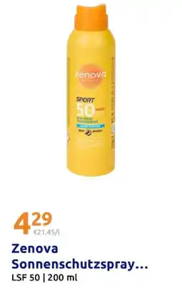 Action Zenova sonnenschutzspray lsf 50 Angebot