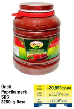METRO Öncü Paprikamark Süß Angebot