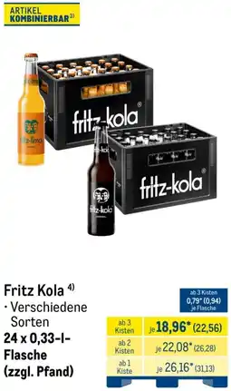 METRO Fritz Kola Angebot