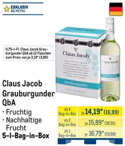 METRO Claus Jacob Grauburgunder QbA Angebot