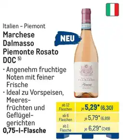 METRO Marchese Dalmasso Piemonte Rosato DOC Angebot