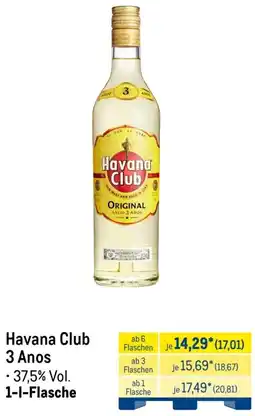 METRO Havana Club 3 Anos Angebot