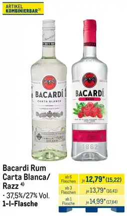 METRO Bacardi Rum Carta Blanca/ Razz Angebot