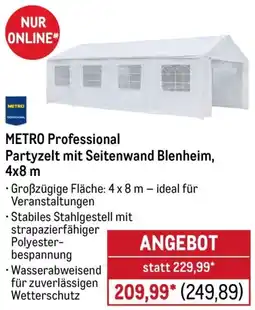 METRO METRO Professional Partyzelt mit Seitenwand Blenheim, 4x8 m Angebot