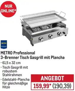METRO METRO Professional 3-Brenner Tisch Gasgrill mit Plancha Angebot