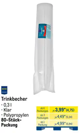 METRO METRO PROFESSIONAL Trinkbecher Angebot