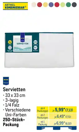 METRO METRO PROFESSIONAL Servietten Angebot