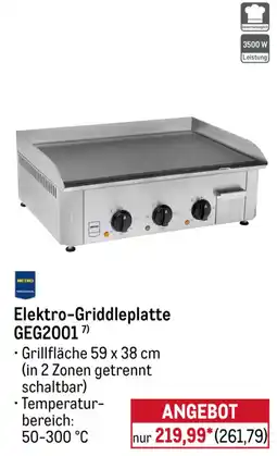 METRO METRO PROFESSIONAL Elektro-Griddleplatte GEG2001 Angebot