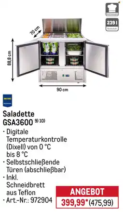 METRO METRO PROFESSIONAL Saladette GSA3600 Angebot