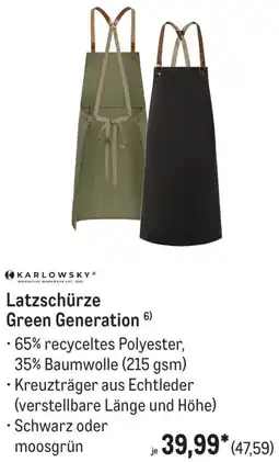 METRO KARLOWSKY Latzschürze Green Generation Angebot