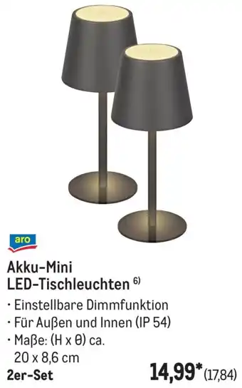 METRO aro Akku-Mini LED-Tischleuchten Angebot