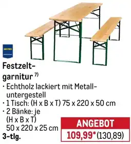 METRO METRO PROFESSIONAL Festzeltgarnitur Angebot