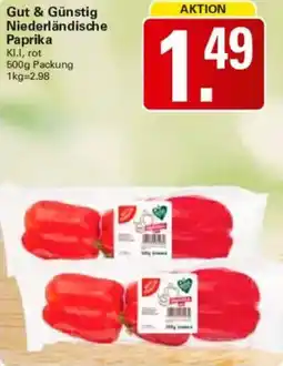 WEZ Gut & Günstig Niederländische Paprika Angebot