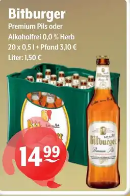 Getränke Hoffmann Bitburger Premium Pils oder Alkoholfrei 0,0% Herb Angebot