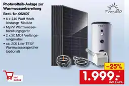 Netto Marken-Discount PVundSO Photovoltaik-Anlage zur Warmwasserbereitung Angebot