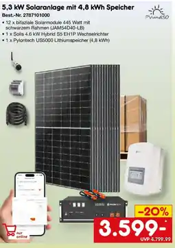 Netto Marken-Discount PVundSO 5,3 kW Solaranlage mit 4,8 kWh Speicher Angebot