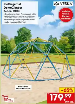 Netto Marken-Discount VESKA Klettergerüst DomeClimber Angebot
