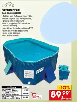 Netto Marken-Discount Starlyf Faltbarer Pool Angebot